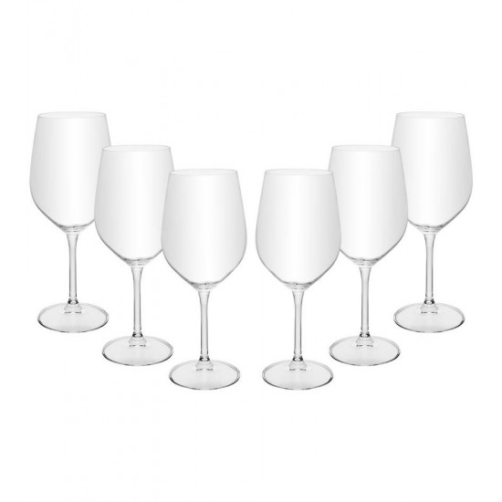 Jogo 6 Tacas 480ml Para Vinho Crex Cristal Ecológico